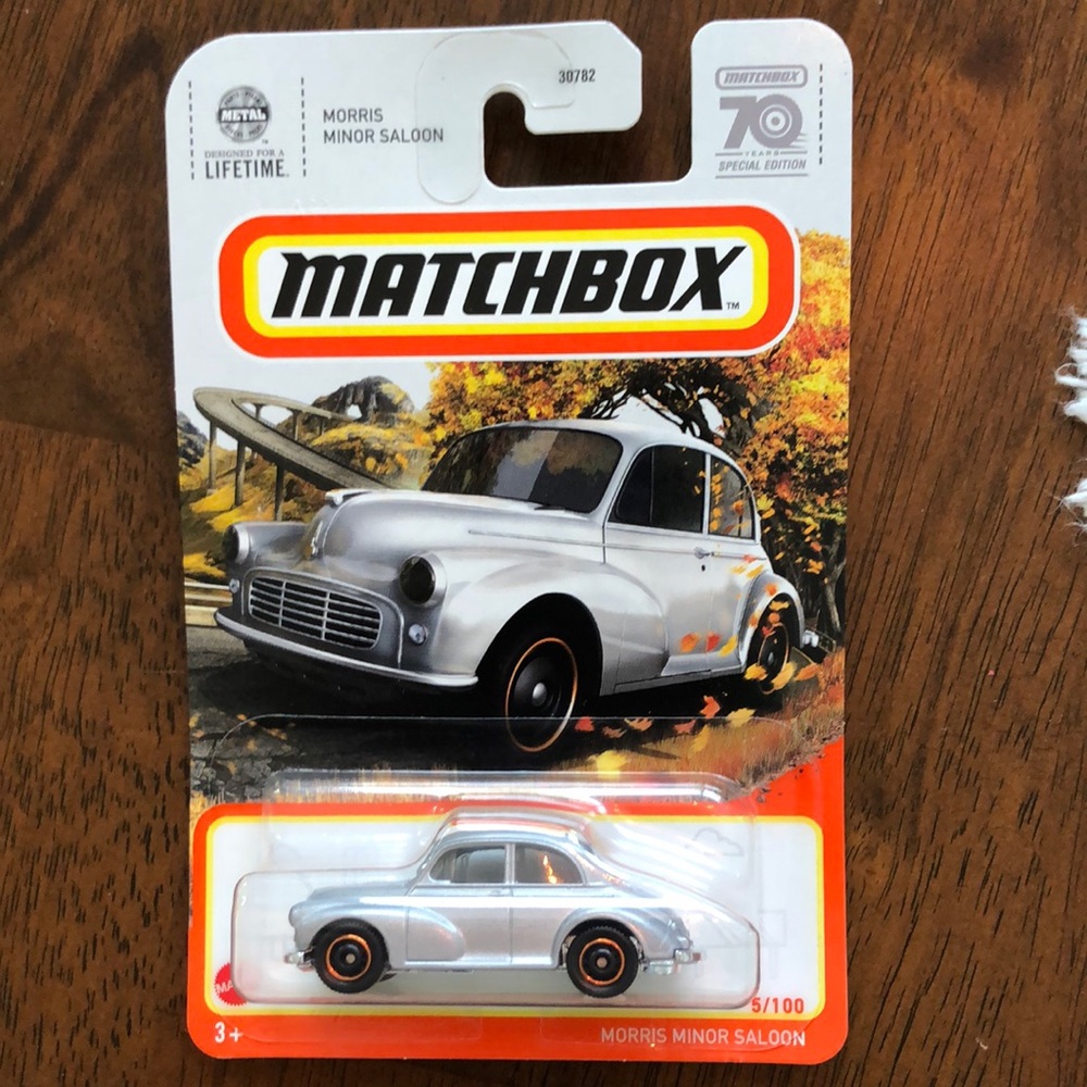 Matchbox Morris Minor Saloon 70th anniversary